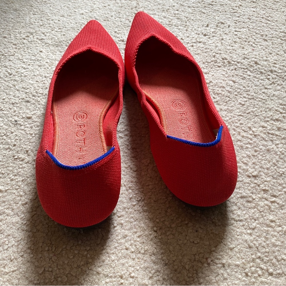 Rothy’s Red Pointed Flat - Picture 2 of 4